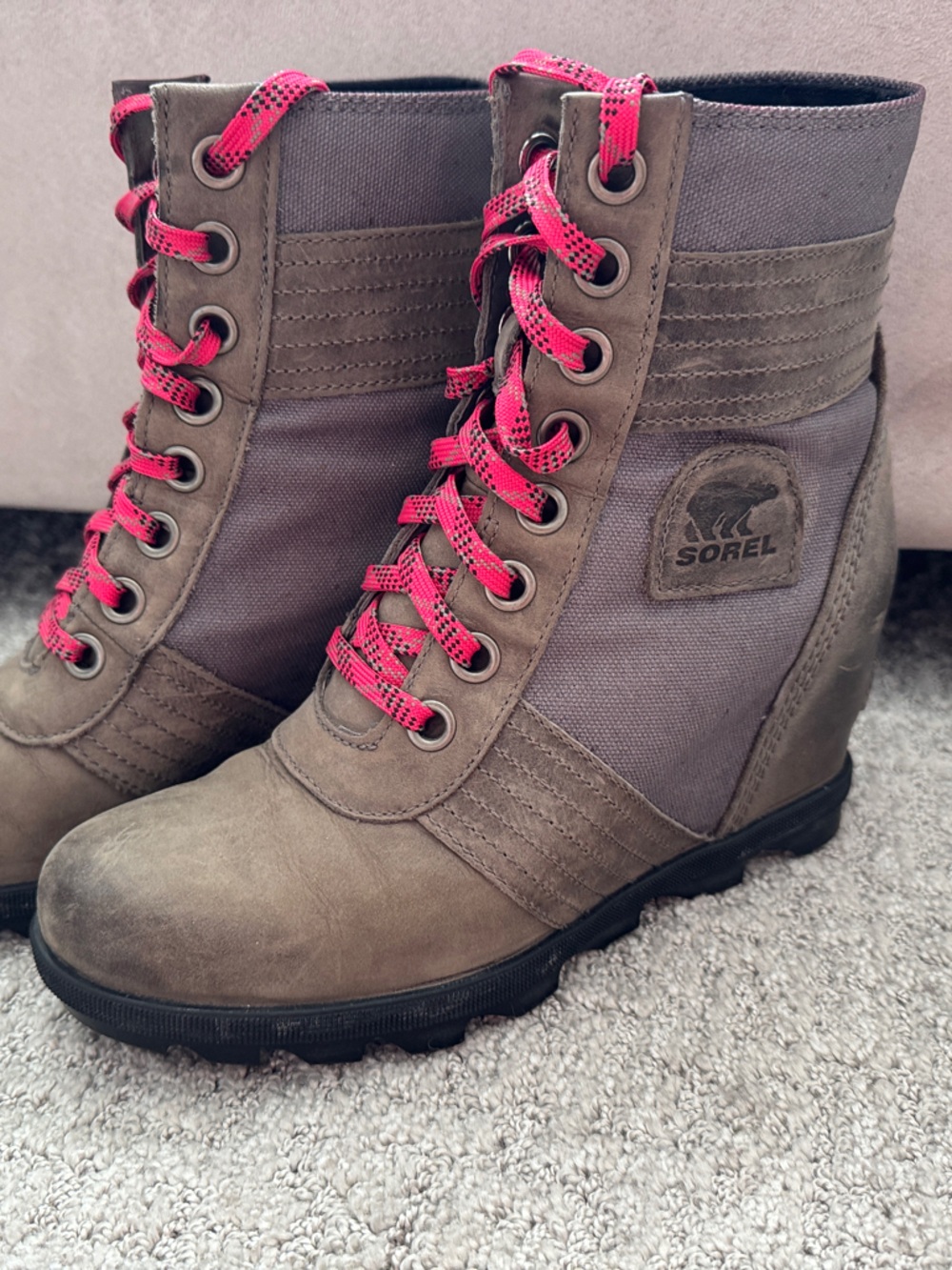 Sorel Lexie Leather Wedge Boot